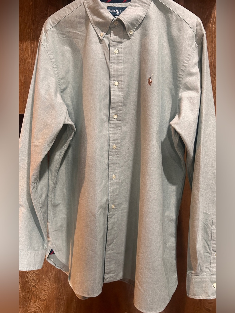 Ralph Lauren Classic Fit XXL Chambray Button Down Shirt Blue Gray